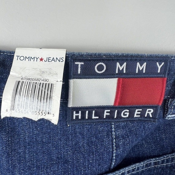 Tommy Hilfiger Vintage Cargo Jeans Size 9 Juniors Button Front Y2K - Picture 15 of 15